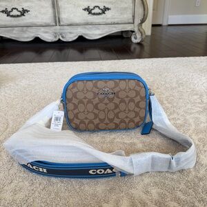 Coach Blue Jamie Camera Bag In Signature Canvas / BRAND NEW / NWT